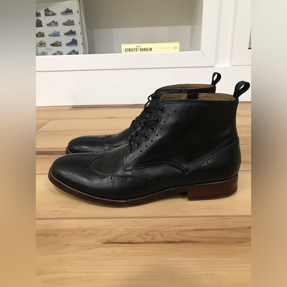 ALDO Black Leather Dress Boots in Men’s Size 10 - Picture 5 of 13